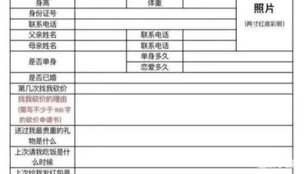 拼多多砍价申请表